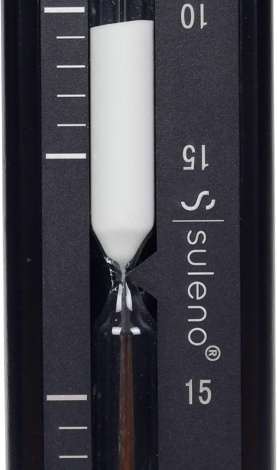 SULENO - Sauna Sanduhr KJELL 5-15 Minuten, Saunazubehör, hitzebeständig, modern, Wandmontage, Sandcl