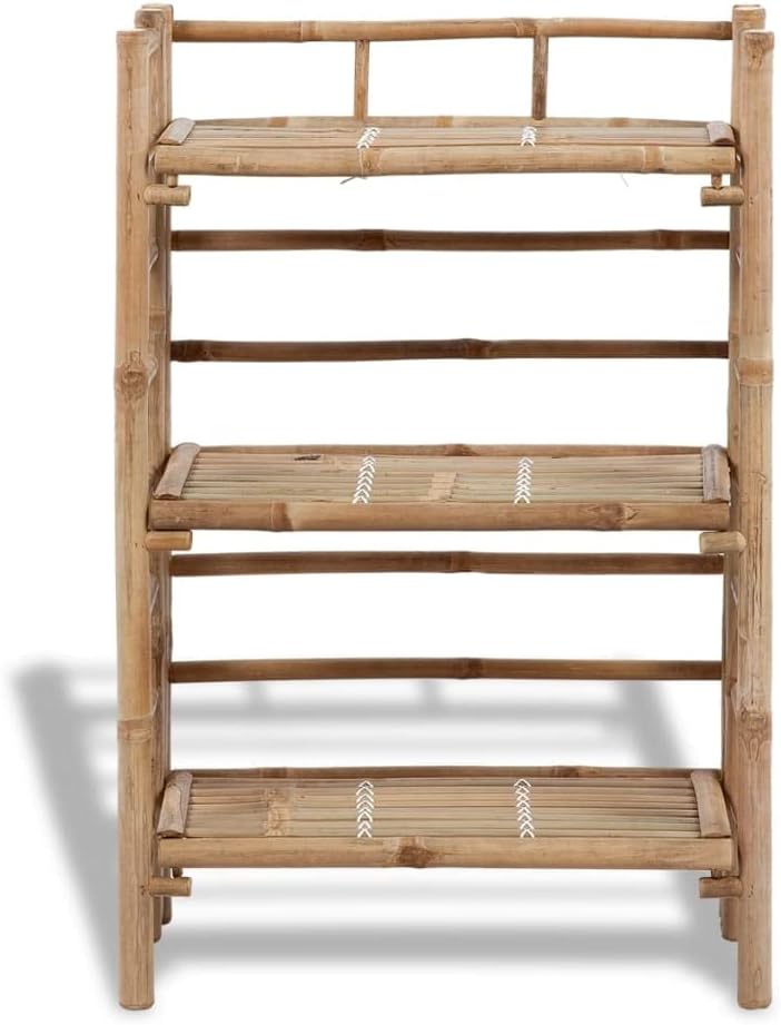 vidaXL Blumenregal Bambus Holzregal Standregal Pflanzregal Bücherregal Regal