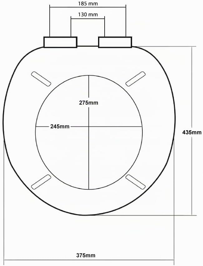 Toilettendeckel mit Absenkautomatik WC Sitz Toilettensitz WC Sitz passend für alle handelsüblichen W