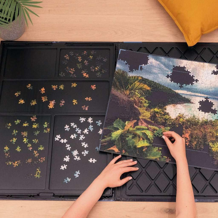 Ravensburger Puzzlemappe für Puzzles mit bis zu 1000 Teilen, Kombination aus Puzzle-Sortierschale un