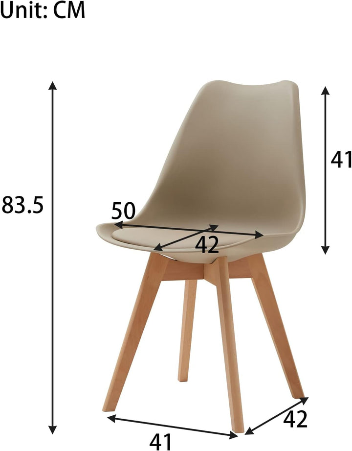Runder Küchen-Esstisch und 4 Esszimmerstühle, moderner lässiger Tisch. Weisser Esstisch und Beige St
