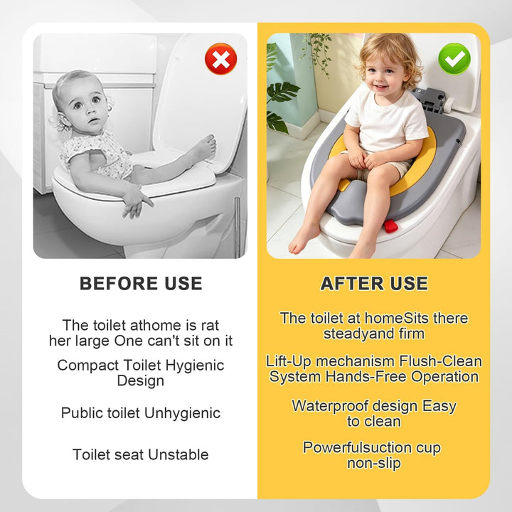 Toilettensitz für Babys, Lernkissen mit Saugnäpfen für Toilettensitz WC Sitz mit Rutschfesten Polste