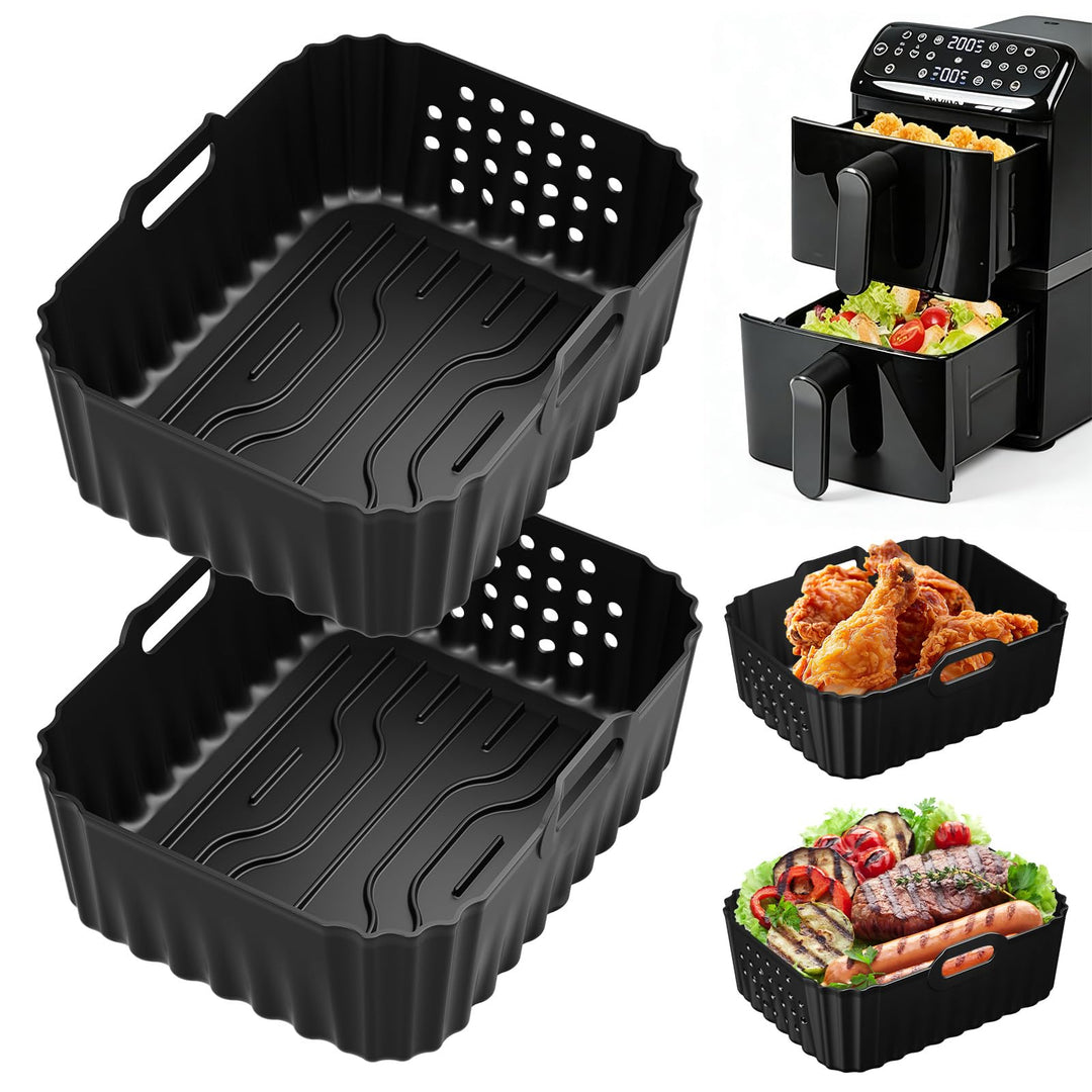 Heissluftfritteuse Zubehör für Philips Airfryer 4000 Series Stacked Dual Basket 10L, 2PCS Silikonfor