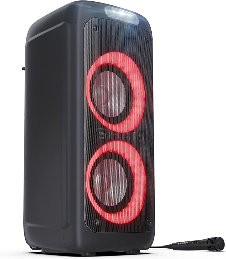 SHARP PS-949 XParty Street Beat – Tragbarer 200W Bluetooth Party-Lautsprecher mit LED-Lichtern, spri