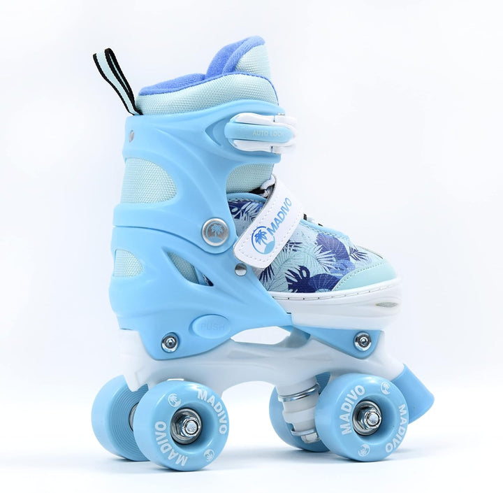 MADIVO Tropic Kinder Rollschuhe VERSTELLBAR | Ideal für Mädchen und Damen | Grössenverstellbare Roll