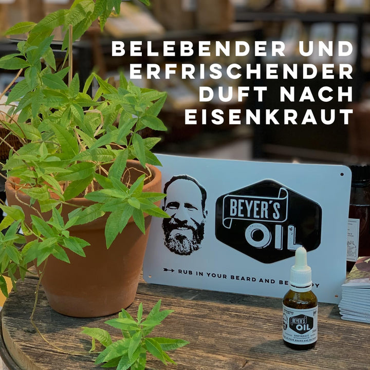Beyer's Oil Bartöl Eisenkraut 30ml - 100% natürlich - Macht den Bart weich Eisenkraut (Herb frisch)