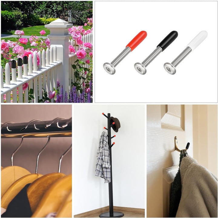 2 Stück PVC Endkappen, 100mm ID Abdeckkappen, Rund PVC Stopfen, Schutzkappen für Schrauben, Gewindeb