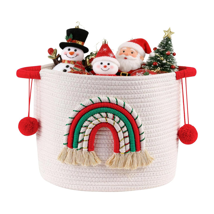Weihnachtskorb Leer Weihnachtskörbe für Weihnachtsbaum, Aufbewahrung von Weihnachtsschmuck, Weihnach