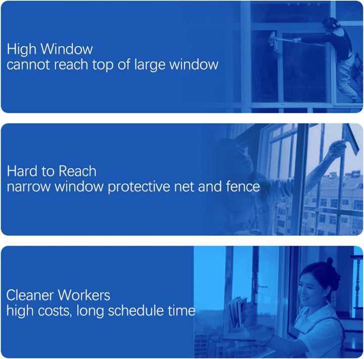 Fensterputzroboter, Fensterputzer Elektrischer Roboter mit Fernbedienung & 30ml Tank, Automatischer
