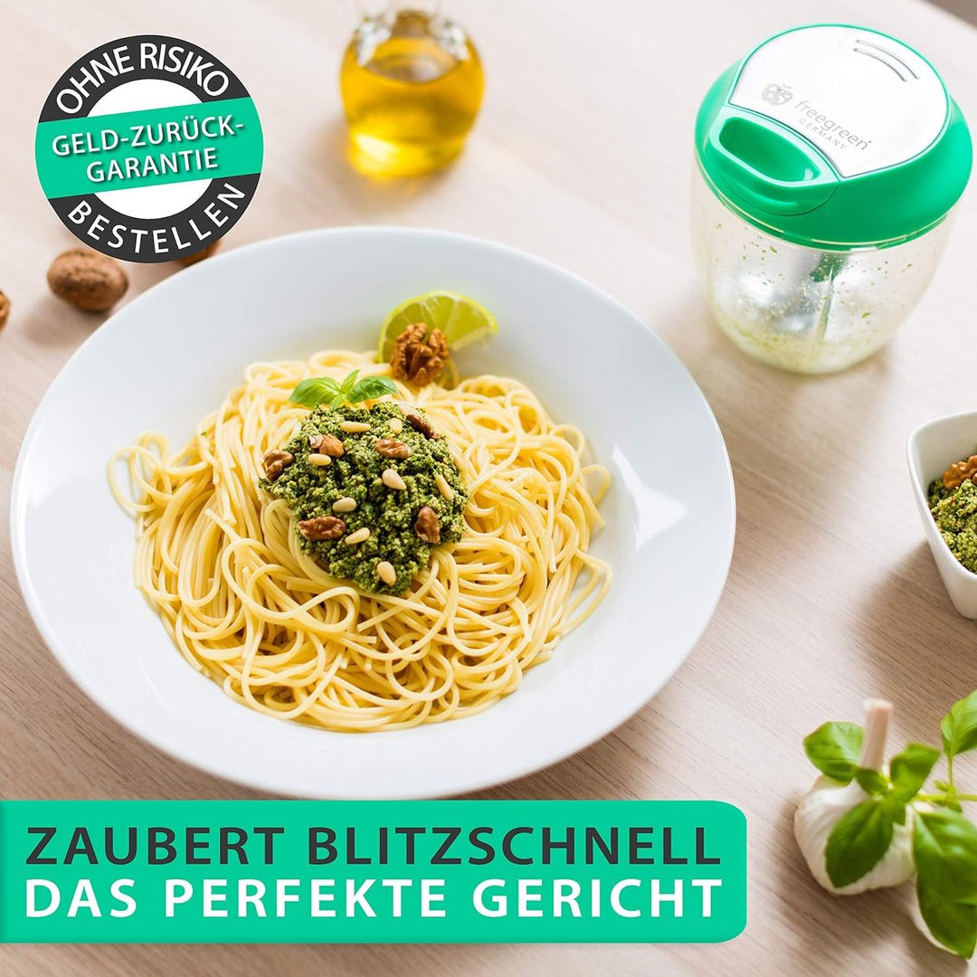 freegreen® GERMANY Gemüseschneider 940 ml Multi-Zerkleinerer I Zwiebelschneider I Universalzerkleine