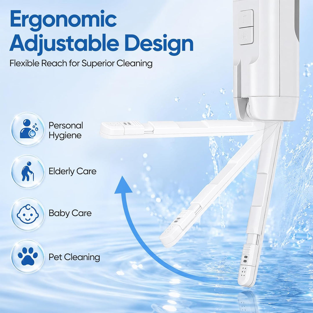 Tragbarer Bidet, 2,5L Elektrische Po Dusche mit 2 Druckstufen, Bidet Po Dusche mit 1600mAh Akku IPX6