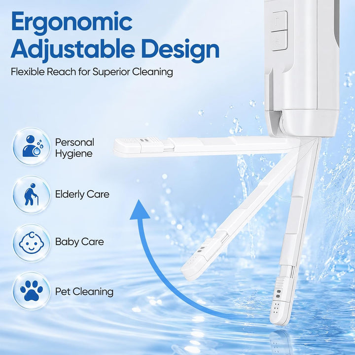 Tragbarer Bidet, 2,5L Elektrische Po Dusche mit 2 Druckstufen, Bidet Po Dusche mit 1600mAh Akku IPX6