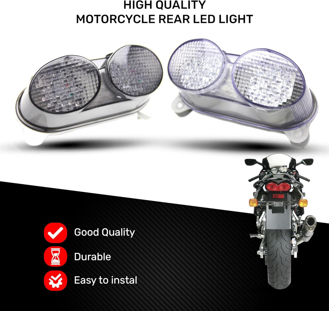 aVDB-moto LED-Bremslicht mit integriertem Blinker kompatibel mit Kawasaki ZR7, ZX6R, ZX9R, 1998 (Get