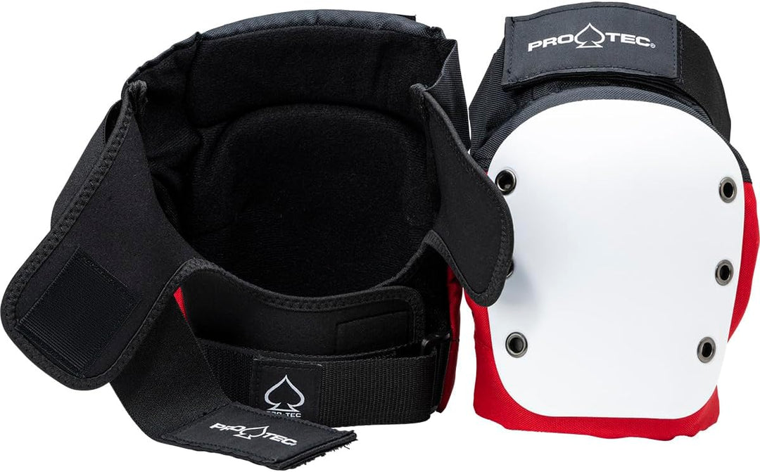 Pro-Tec Pads für Ellbogen, Erwachsene, Unisex, Rot/Weiss/Schwarz (mehrfarbig), Einheitsgrösse