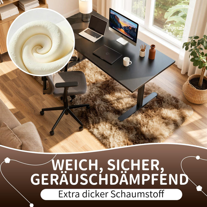 VOFUSHON Wohnzimmer Hochflor Teppich,Shaggy Flur Läufer Teppich Modern Flauschiger Weich Bunte Batik