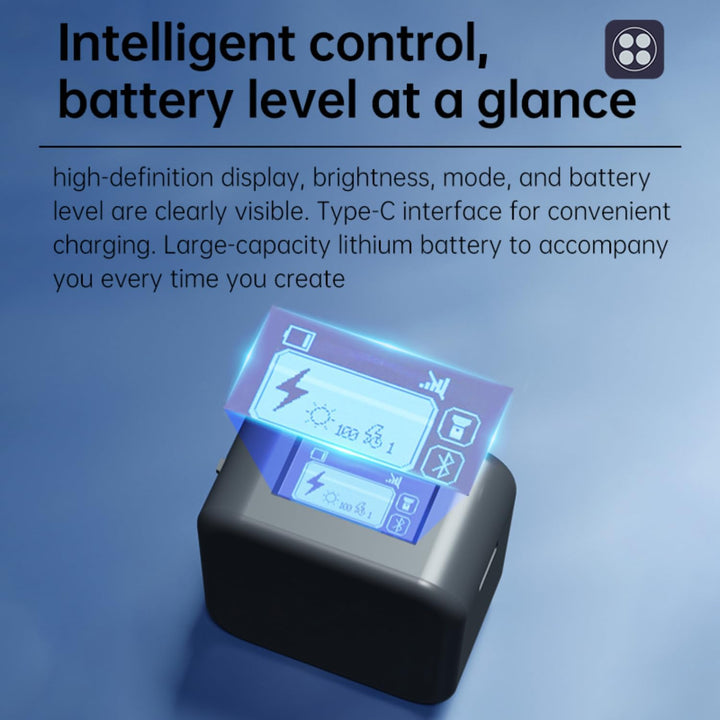 Funmount Externes Smartphone-Blitzlicht 18W mit 3W Dauerlicht · Magnetische Handy Fotolampe · Synchr