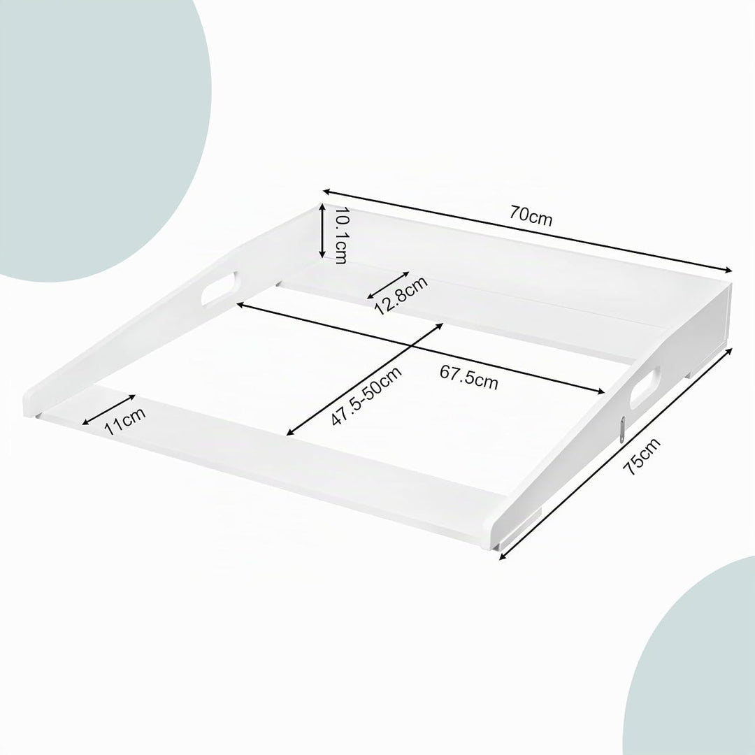 WOLTU Wickelaufsatz universal, Wickeltischaufsatz für Kommode mit Tiefe 47,5–50 cm und Breite ab 70