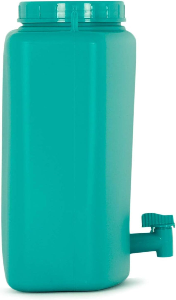 Wasserspender 9 L mit Wasserhahn Gartenhaus Camping Rukomojnik Datscha Kanister türkis, Türkis