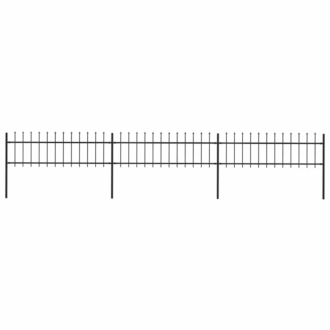 Tidyard Gartenzaun Zaun Komplettset Mit dekorativen Speerspitzen-Dekorative Zäune,Höhe Zaunelement:6