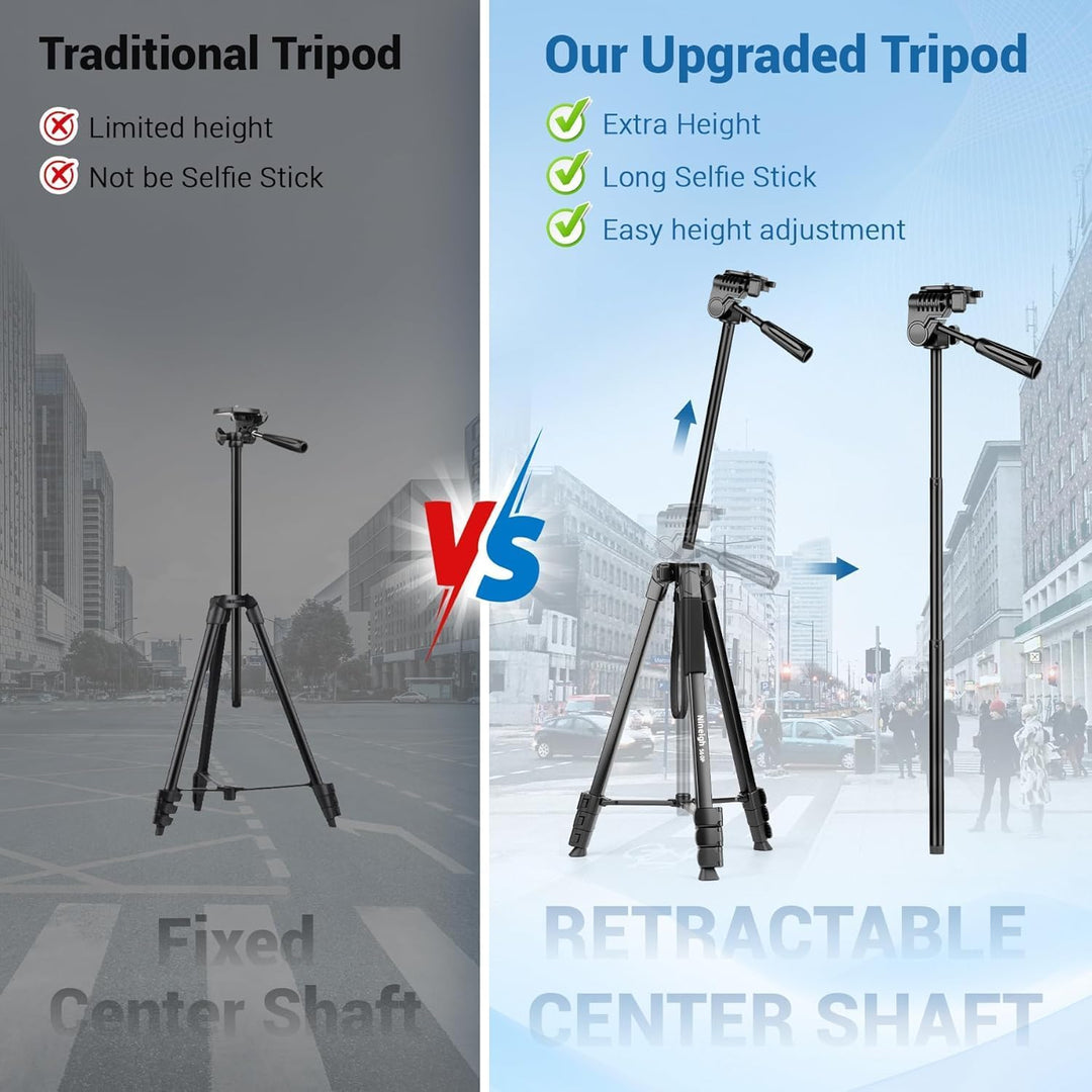 Nineigh Kamera Stativ,Tragbares Handy Stativ für Smartphone iPad mit 45-211cm Höhe, Leichtes Camera