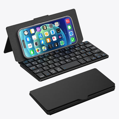 Doohoeek Tragbare Mini Tastatur für iPhone, iPad, Android Tablet, Dual-Bluetooth-Universelle Tastatu