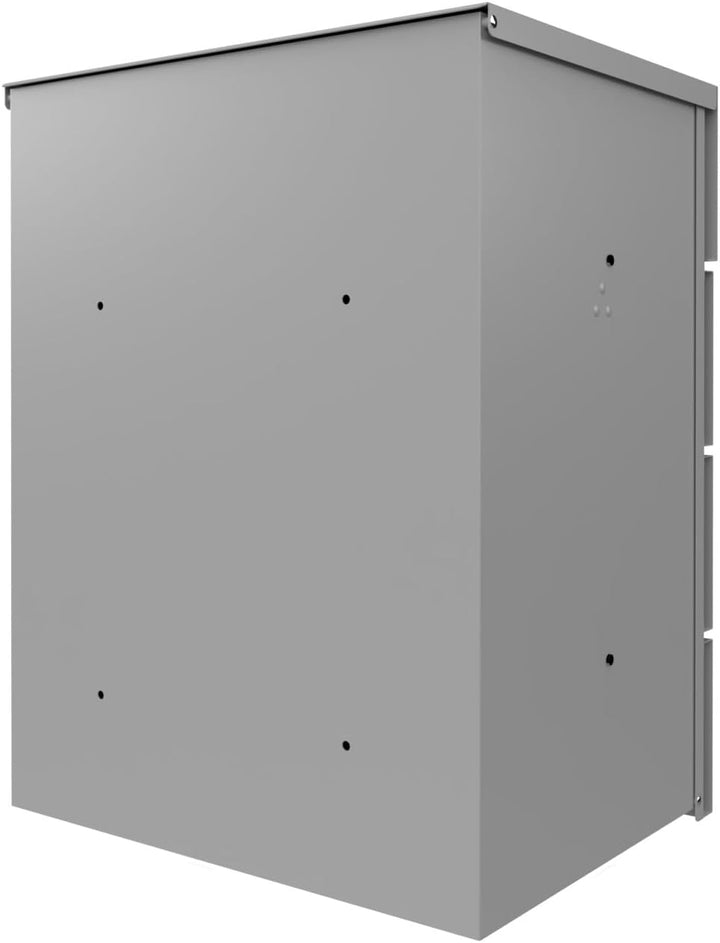 Design Aufputz Paketbox Kant Edition - Elegance 2 individuell mit Ihrem Namen (RAL 9007 graualuminiu