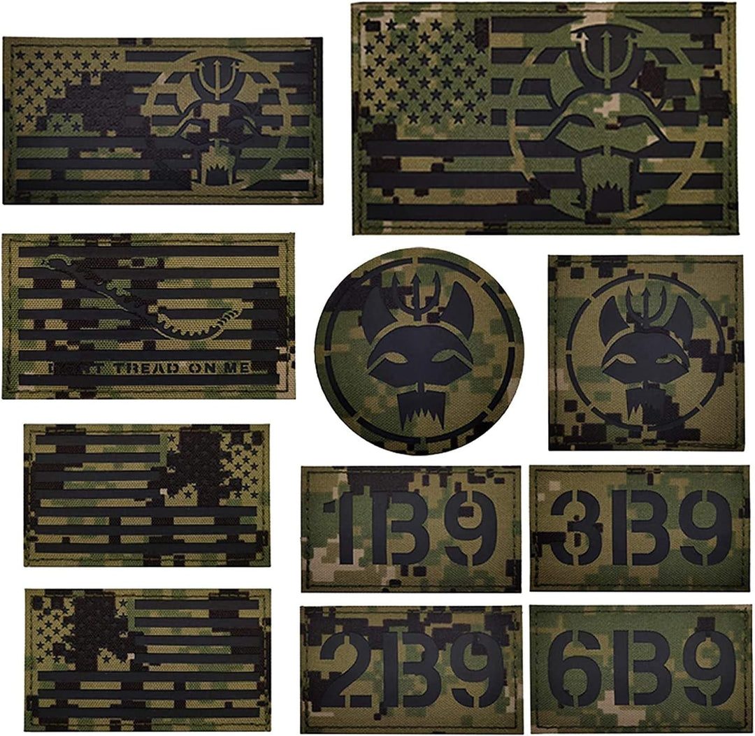 Siegel Team DEVGRU Dreizack Katzenkopf IR Infrarot reflektierende Patch, anpassbare personalisierte