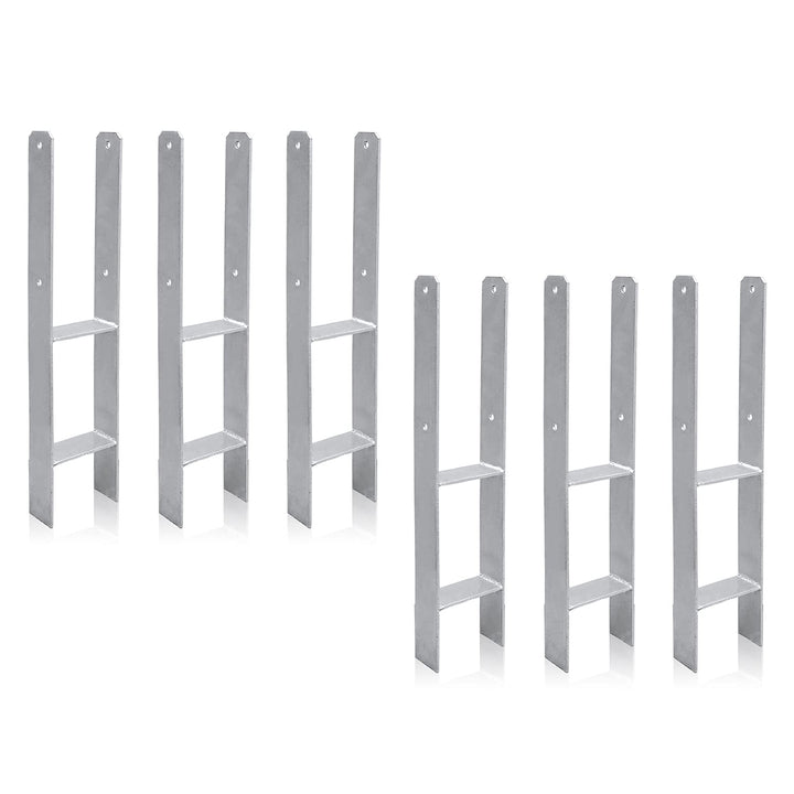 Herrselsam H-Anker Pfostenträger 600mm Länge, Materialstärke 4.7mm für stabile Holzkonstruktionen(6