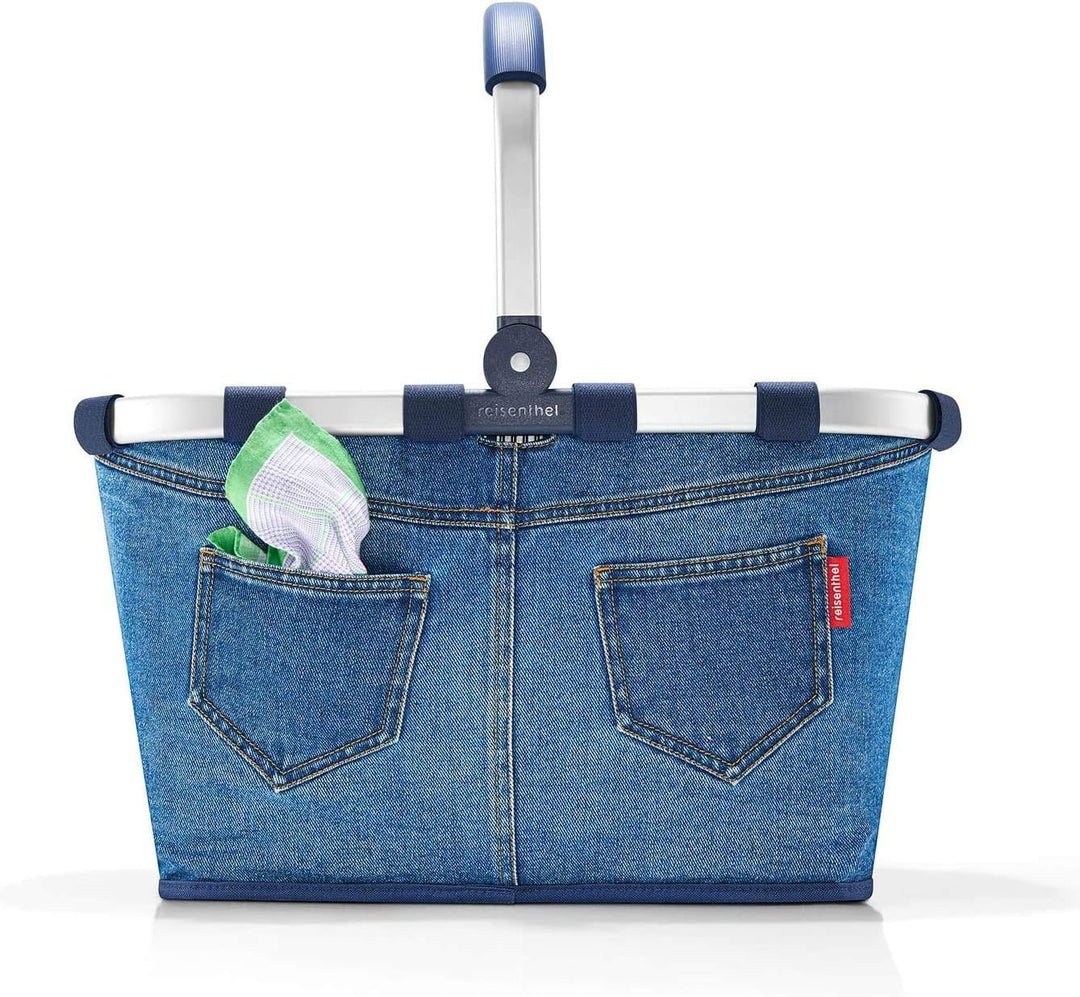 reisenthel Angebot Einkaufskorb carrybag Plus passendes Cover Sichtschutz Abdeckung (Jeans) Blau, Bl