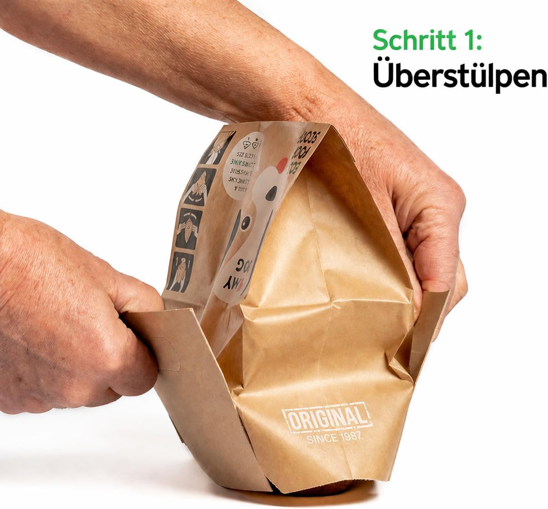 EcoPoopScoop Ökologische Hundekotbeutel aus Papier und Pappe - 360 STK.- 100% biologisch abbaubar -