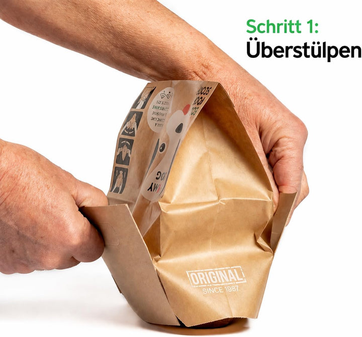 EcoPoopScoop Ökologische Hundekotbeutel aus Papier und Pappe - 360 STK.- 100% biologisch abbaubar -