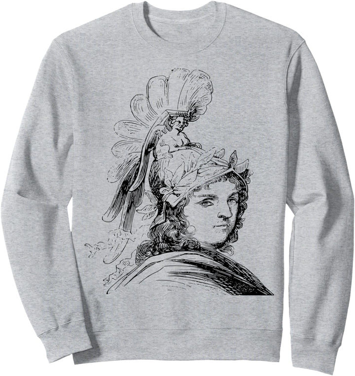 Alexander The Great Portrait mit Helm Sweatshirt