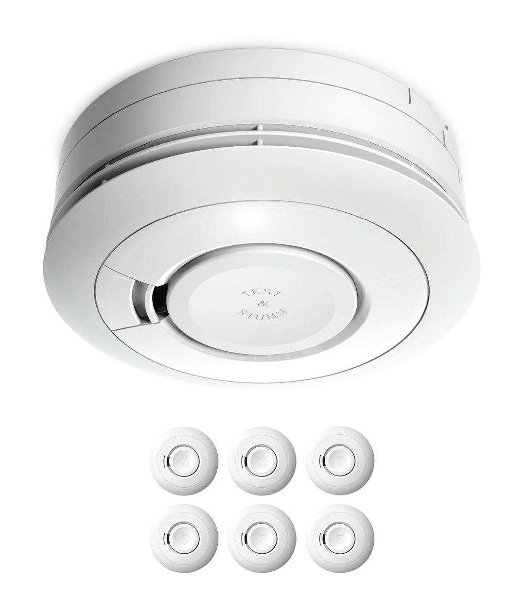 Ei Electronics Ei650 Rauchwarnmelder, Rauchmelder im 6er Set, Stand-alone-Gerät mit Batterie für 10