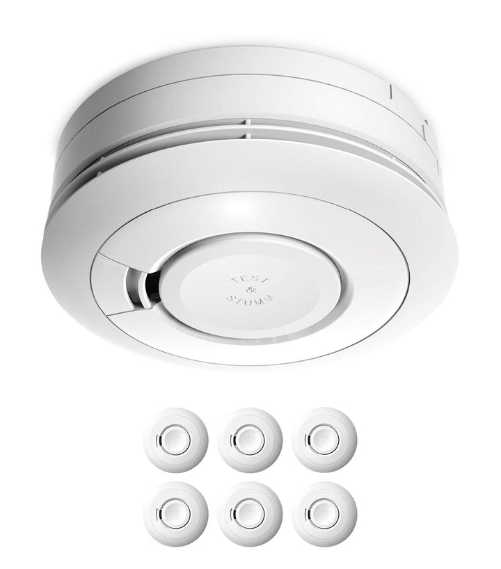 Ei Electronics Ei650 Rauchwarnmelder, Rauchmelder im 6er Set, Stand-alone-Gerät mit Batterie für 10