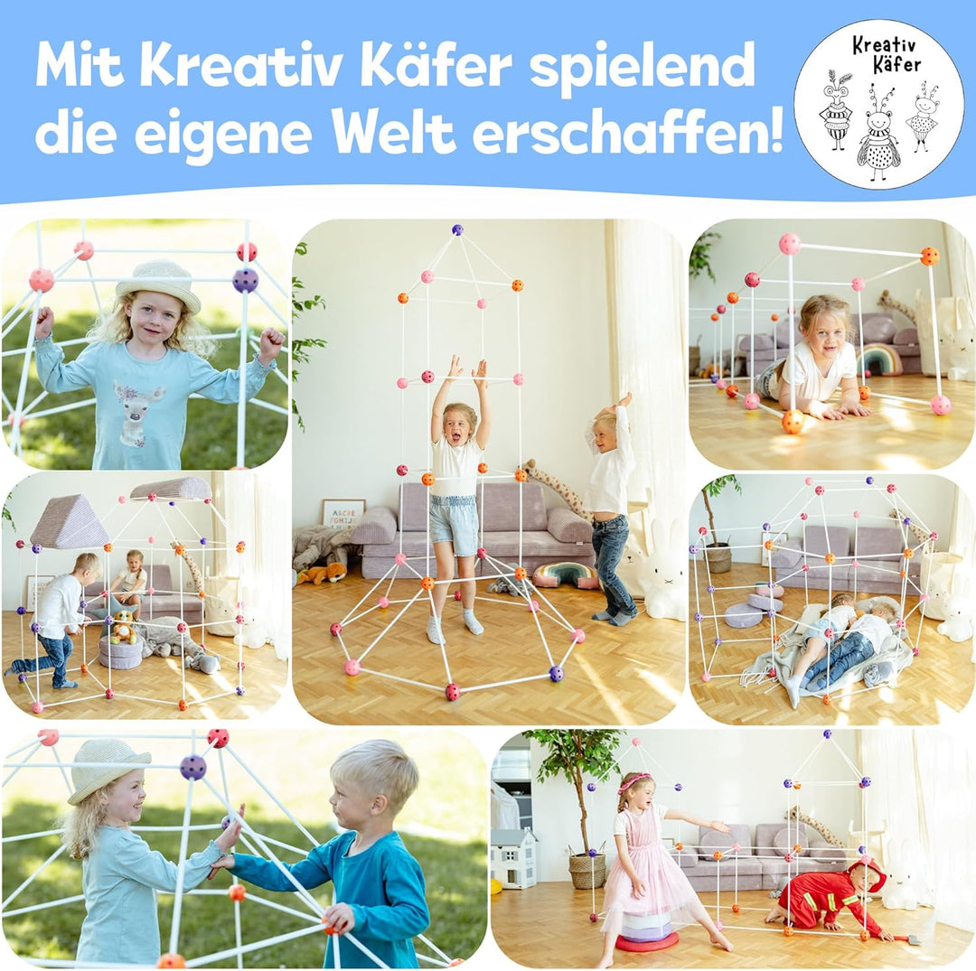 Konstruktionsspielzeug DIY Höhle Bauen Kinder Set BAU Spielzeug Höhlenbauset Creative Fort Decke Bud