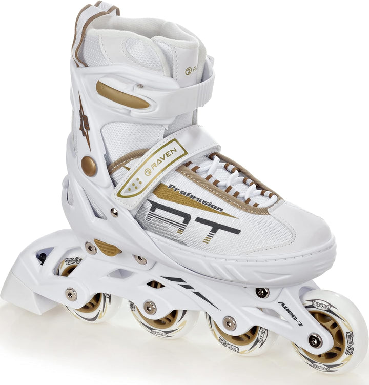 RAVEN Profession Inlineskates 38-42(25cm-27,5cm) White/Gold, 38-42(25cm-27,5cm) White/Gold