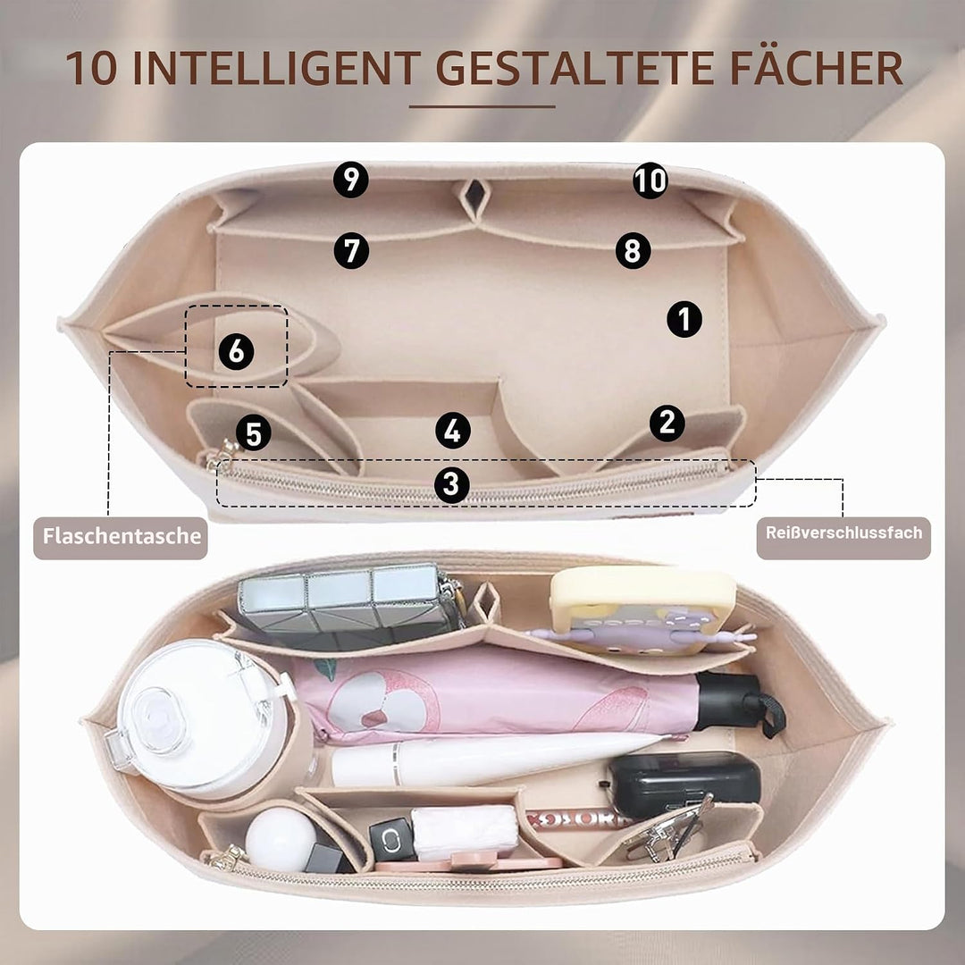 Doxo Geldbörsen-Organizer-Einsatz für Handtaschen und Tragetaschen, Filztasche, passend für Speedy u
