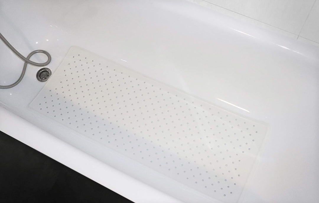 KMINA - Badewannenmatte rutschfest (97x35 cm), Badewannenmatten Schimmelresistent, Badewanneneinlage