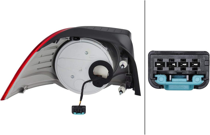 HELLA 2VA 009 246-101 Heckleuchte - LED - glasklar/rot - äusserer Teil - rechts - für u.a. VW Eos (1