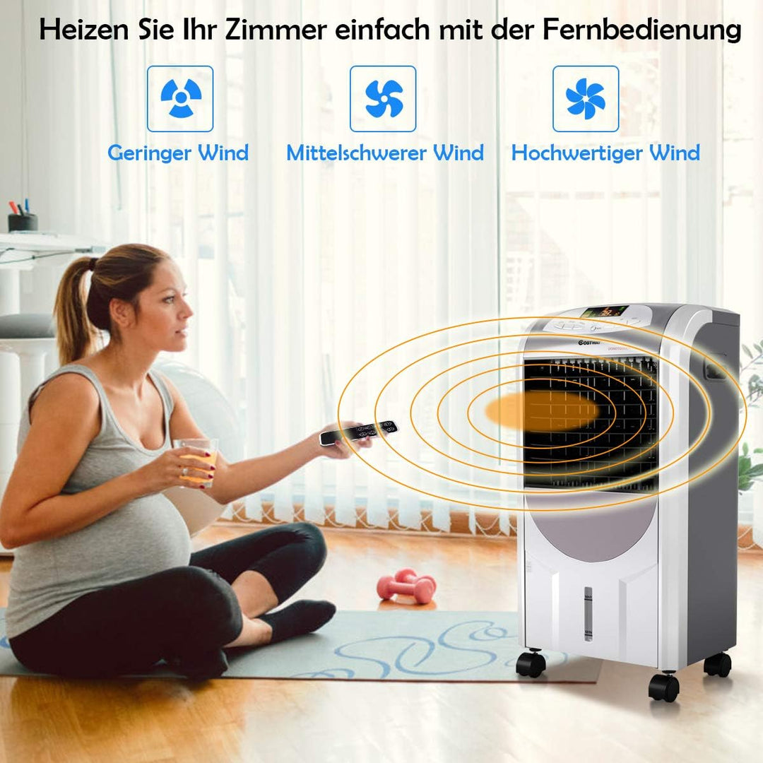 COSTWAY 2000W Luftkühler tragbar, Verdunstungskühler mobil Klimaanlage | Klimagerät ohne Abluftschla