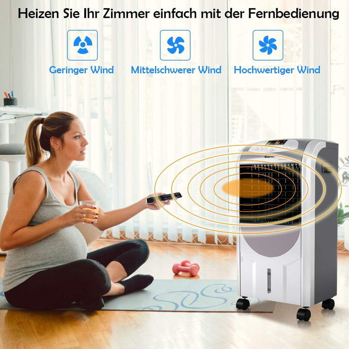 COSTWAY 2000W Luftkühler tragbar, Verdunstungskühler mobil Klimaanlage | Klimagerät ohne Abluftschla
