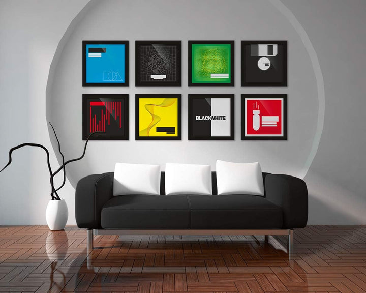 Glorious Vinyl Frame Set Black - 3x Vinyl Cover Rahmen für 12" Platten, einfaches Anbringen und Aust