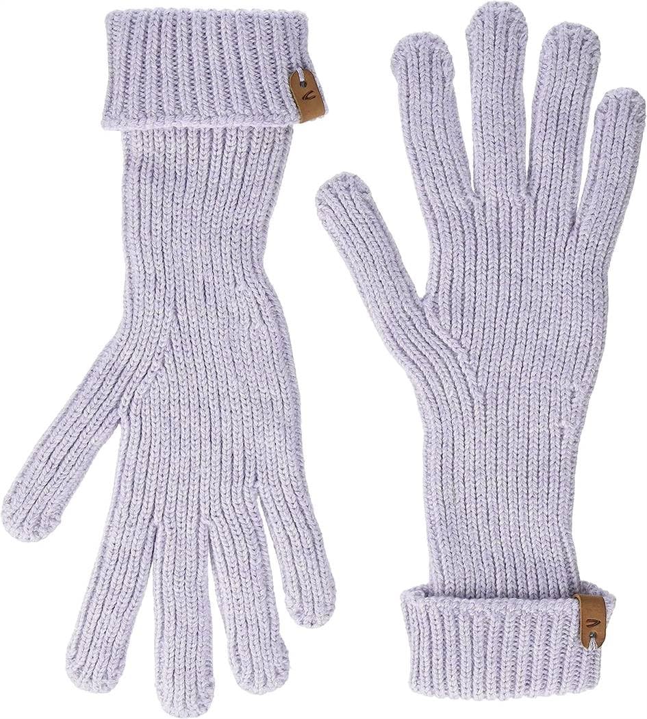 camel active Damen Strickhandschuhe aus einem Baumwoll-Kaschmir-Mix S Mauve, S Mauve