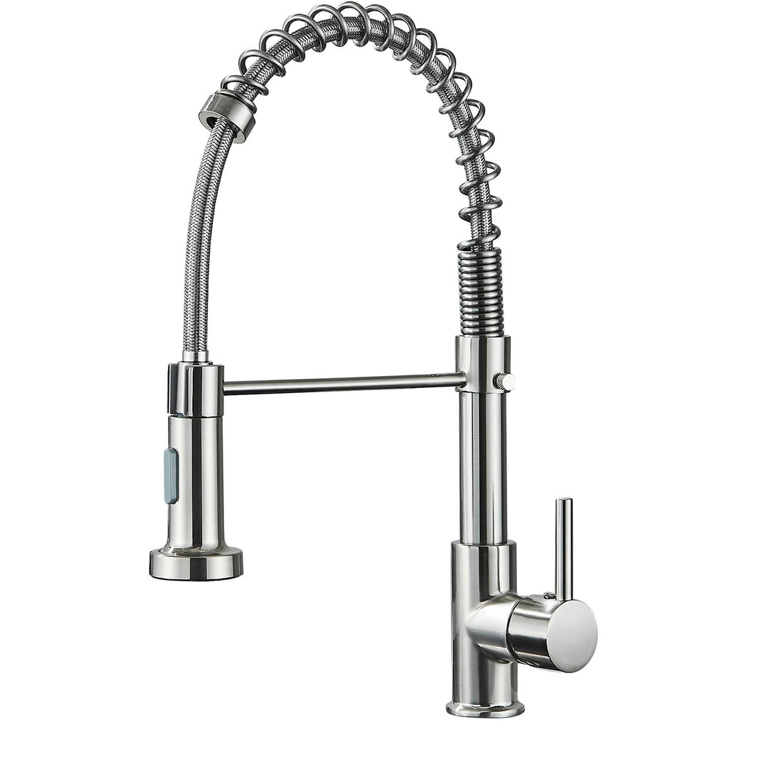 Wasserhahn Küche Hoher Bogen Hochdruck Küchenarmatur mit Herunterziehen Brause Armatur 360° Drehbar