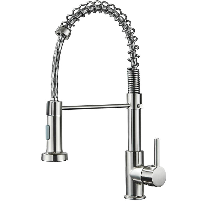 Wasserhahn Küche Hoher Bogen Hochdruck Küchenarmatur mit Herunterziehen Brause Armatur 360° Drehbar