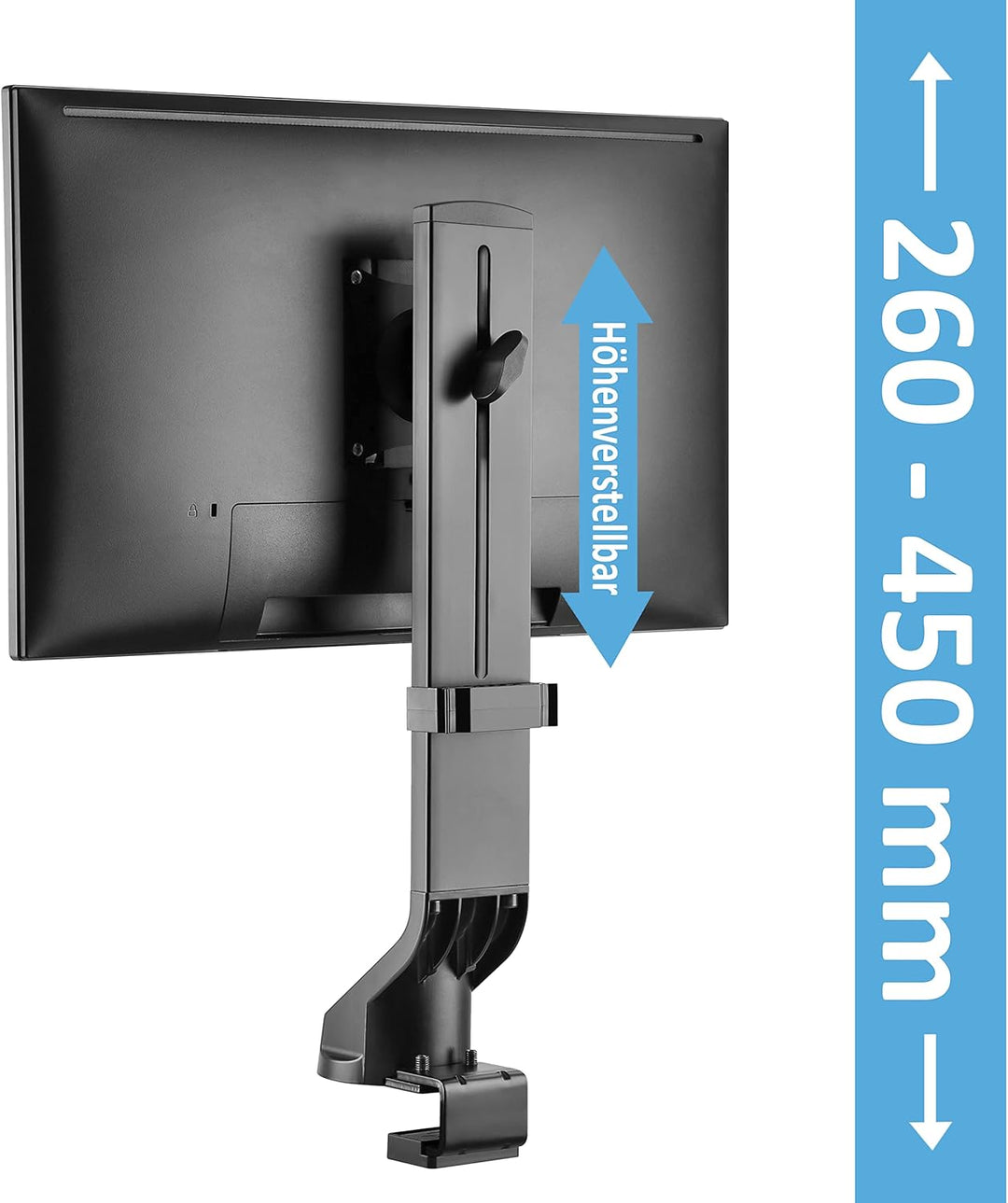 VSG24 CLEVER Monitor Halterung, 10-32 Zoll VESA 100x100 Tischhalterung höhenverstellbar, Bildschirm