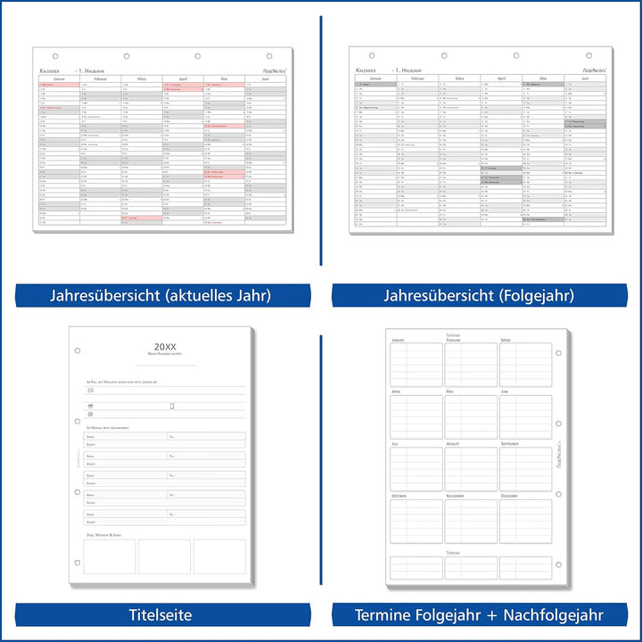 flexiNotes® ORGANIZER A4 2023 Typ: "Business", Wochenkalender Basic (beere, M) beere M, beere M