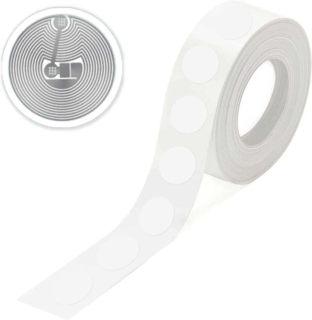 110 Stück NFC Tags Ntag 215 Sticker Aufkleber, Leer Weiss NFC Label in 25 mm (1 Zoll) Rund, 504 Byte