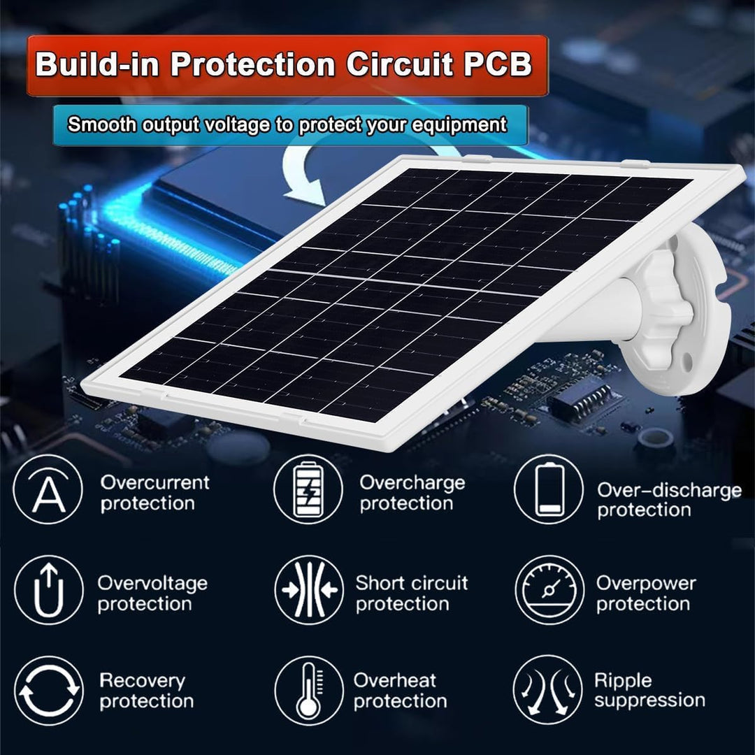 8W/5V Solarpanel, Schnellladung, integrierter Spannungsregler PCB, Schutzausrüstung, IP65 für Ring-K