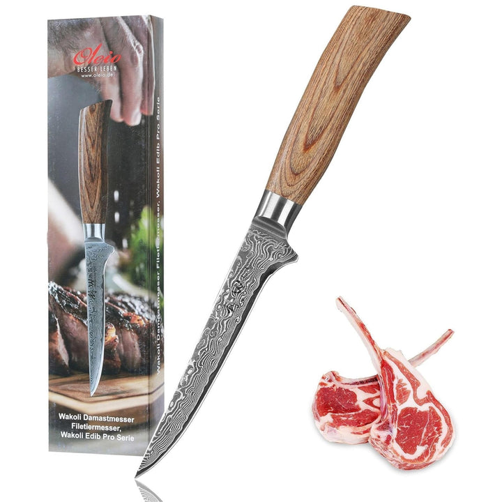 Wakoli EDIB Pro Damast Ausbeinmesser 14,50 cm Klinge extrem scharf aus 67 Lagen mit VG10 Stahlkern I